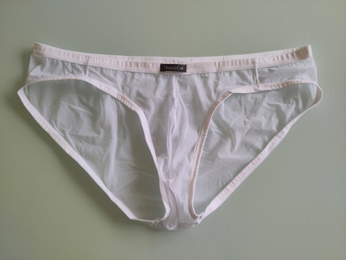 Slip blanc transparent homme