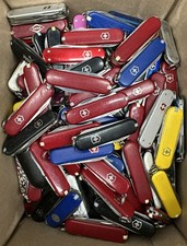 Lot of 5 Victorinox Classic Swiss Army Knives - Multi colors and Logos