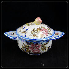 SUPERBE BOL COUVERT EN FAIENCE