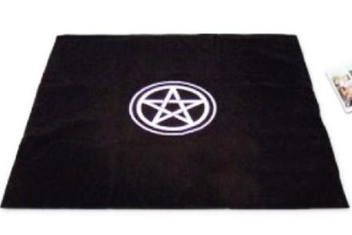 Tapis pentagramme velour - tapis,