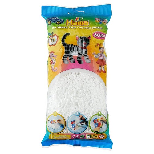 Hama perles midi blanches - perles,