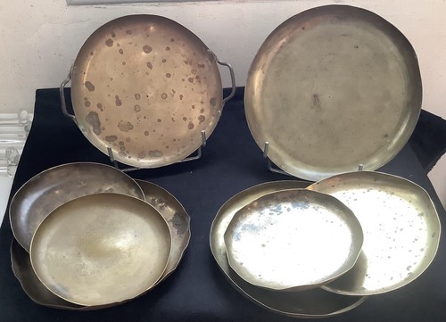 Lot anciens plateaux cuivre - anciens,