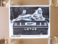 Kim Mills on the Lotus Esprit original leggy pinup Bond Girl portrait photo 1981