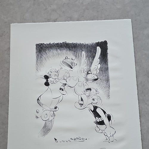 Lithographie asterix et - lithographie,