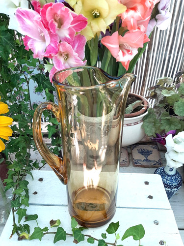 Cruche pichet vintage ambré - cruche,,