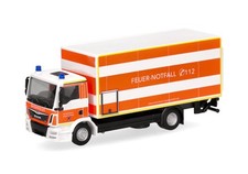 HERPA, MAN TGM 4x2 porteur avec Hayon Pompiers de Düsseldorf, échelle 1/87, H...