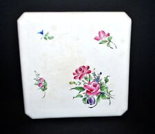LUNEVILLE K&G Square Saucer "Streetlight" with Polychrome Flowers Strasbourg