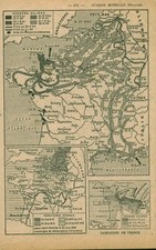Old World War Map Document (Second) From 1947 Book