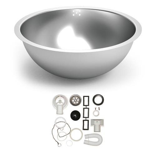 Vasque inox semi - , sphérique
