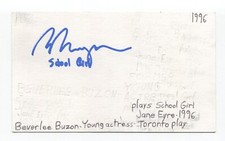 Beverlee Buzon Signed 3x5 Index Card Autographed Actress This Is Wonderland