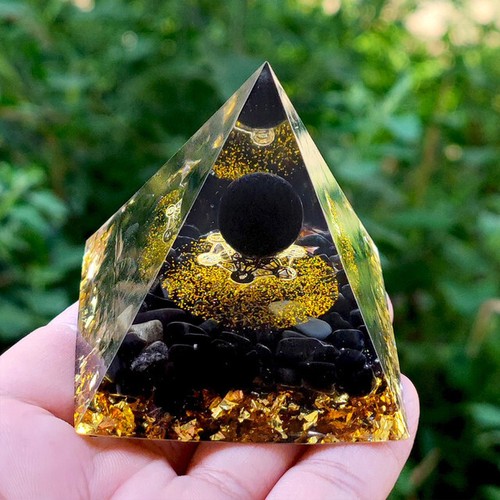 Orgonite pyramide obsidienne - orgonite,