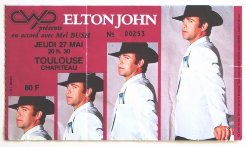 Elton john billet ticket stub - elton,