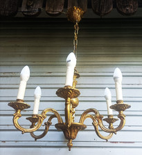 Ancien lustre en bronze 6 feux
