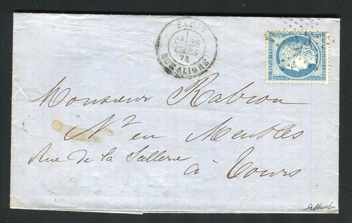 Rare lettre paris - de, pour