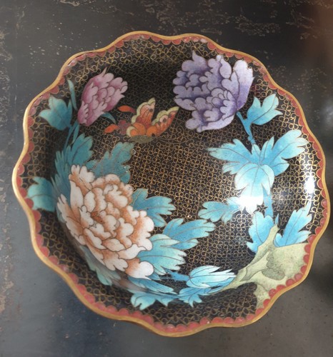 Cloisonne coupe bol pot - coupe,