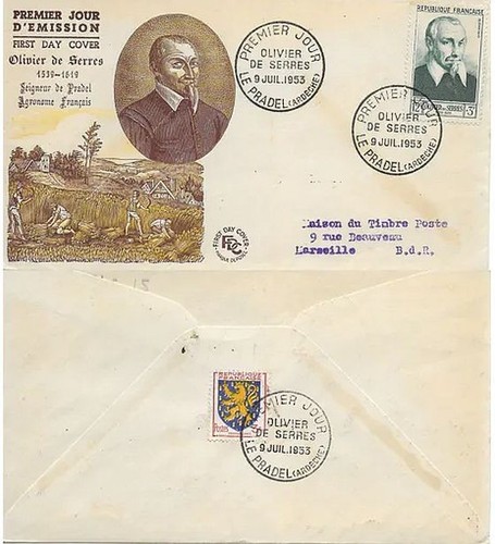 France 1953 enveloppe 1er - france, 1953,