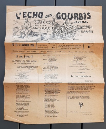 Ww1 rare journal - rare, tranchée