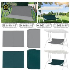 2/3 Siège Jardin Remplacement Balançoire Housse Chaise Housse étanche Gris/Vert