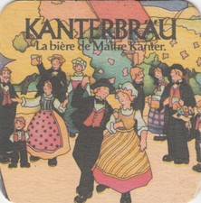 Sous bock de bière - Kanterbrau - Gold, bière spéciale - 9 X 9 cm