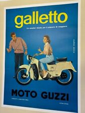 ANTIQUE ORIGINAL MOTO GUZZI GALETTO POSTER 1950 - 1966