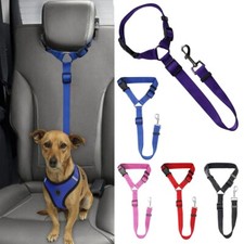 Ceinture De Sécurité Réglable Pour Chien Clip De Voyage Plomb Pour Harnais /