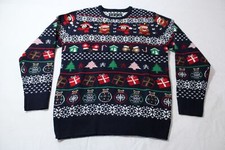 Armand Thiery Adult's Joyeux Noel L/S Holiday Sweater BL1 Multicolor Large