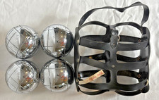 Vintage Obut Boules de Petanque Set of 4 with Case Bocce Ball Boule France