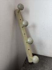 Ancien Porte Manteau Mural Bois Bristrot Patère 4 Patiné