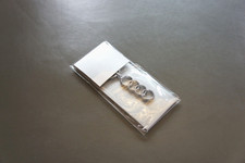 New Genuine OEM Audi Basic Classic Logo Silver Stainless Steel Keychain Key Ring