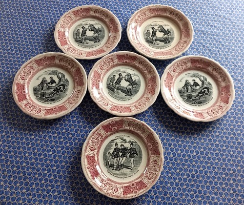 Assiettes parlantes faience - 6,
