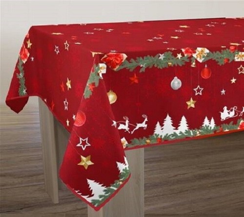 Nappe anti taches noel rouge - anti-taches,