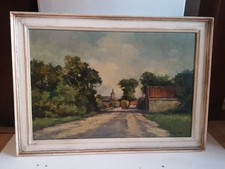 tableau huile paysage Rural