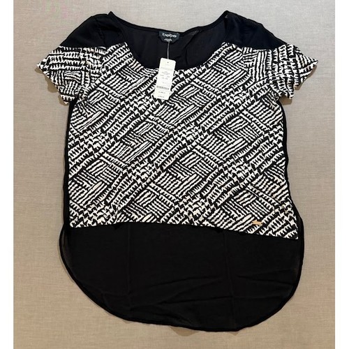 Bebe black white geometric - black,