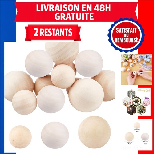 Boules bois naturelles - en,