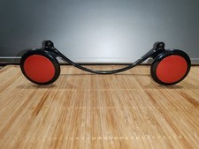 superbe  Patères / porte manteaux noir et Rouge 2 têtes An 50 60 70 's vintage 