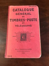 1913 Timbres-Poste telegraphe Francais Catalog Book Stamps  Emile Chevilliard