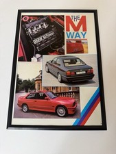 FRAMED Original Vintage BMW M3 M5 E30 E34 Magazine Picture Poster Man Cave Retro