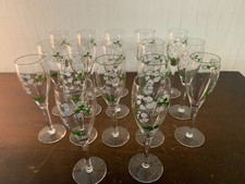 3 Perrier Toy Belle Epoque Hand Painted Champagne Flutes (Price Per Piece)