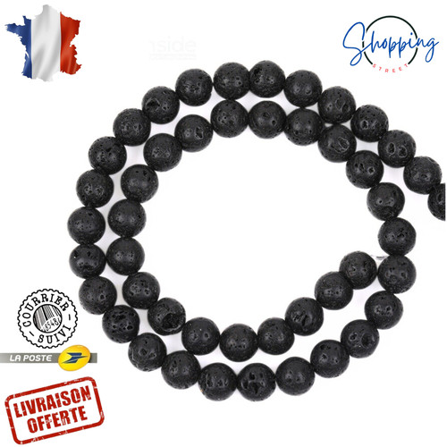 Pierre lave perles rondes - perles,