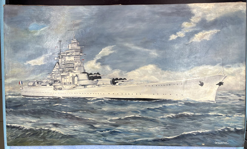 Huile sur toile - sur, marine