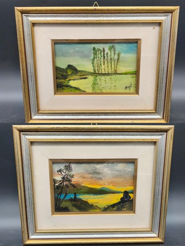 Lot small landscape oil - lot,