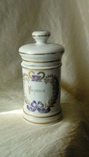 POPPY POPPY PORCELAIN APOTHECARY PHARMACY POT**