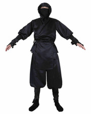 Black/Blue Ninja Uniform Suit JPN Warrior Outfit Halloween Cosplay Costume