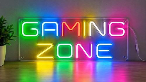 Lampe néon led gaming zone - néon,