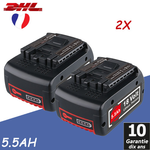 Batterie 18v ah pour - 2x, 5,5