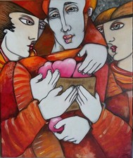 contemporary art painting alain Day ..Oh! Heart..