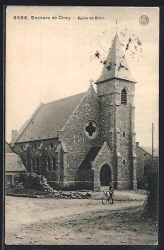 Cpa ciney église de biron - cpa,