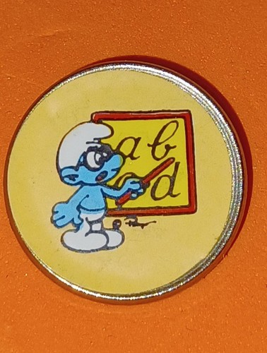 Petit pin rond schtroumpf - petit,