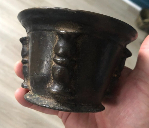 Ancien petit mortier bronze - ancien,