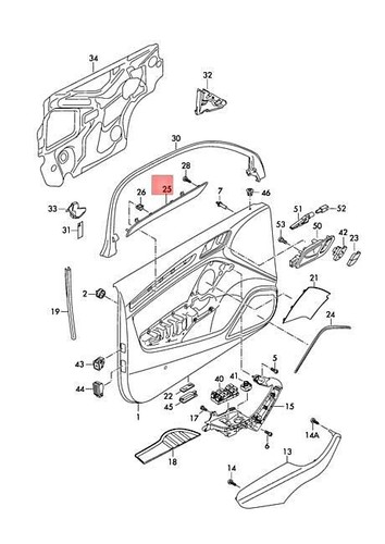 Audi cabriolet trim insert - cabriolet,